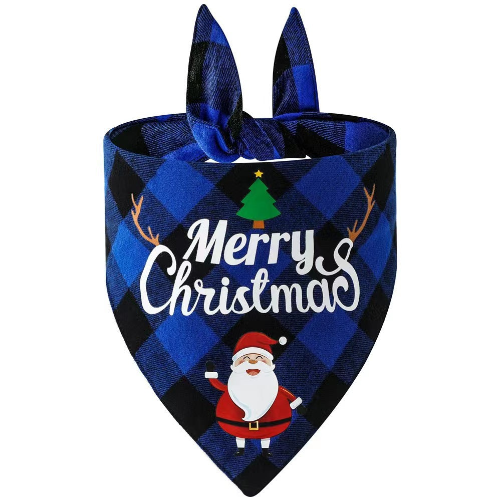 Christmas Day Border Protection Pet Small, Medium, and Large Dogs, Dogs, Cats, Teddy Triangular Towels, Water Jars